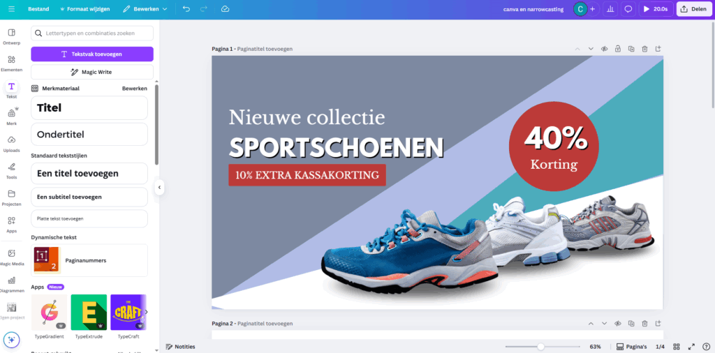 Canva en narrowcasting